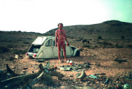Man builds working motorcycle out of car parts after getting stranded in the desert in Morocco, North Africa - 18 Jun 2012