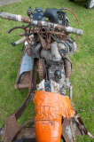 Man builds working motorcycle out of car parts after getting stranded in the desert in Morocco, North Africa - 18 Jun 2012