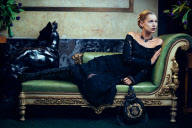 Las modelos Kate Moss y Karmen Pedaru con Sean O'Pry en los anuncios para la nueva coleccion Oto¿o / Invierno 2012-2013 de Salvatore Ferragamo.