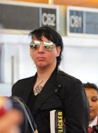 Marilyn Manson Departs LAX Sans Makeup