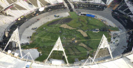 Aerial view of the London 2012 Olympic Park, London, Britain - 30 Jun 2012
