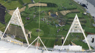 Aerial view of the London 2012 Olympic Park, London, Britain - 30 Jun 2012