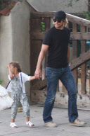 Gabriel Aubry and Nahla have dinner at Woodranch at The Grove