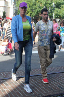 Brigitte Nielsen catches a movie at The Grove