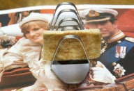 A piece of toast which was left uneaten by Prince Charles on the morning of his wedding to Princess Diana in 1981 is to be auctioned, Derby, Britain - 06 Jul 2012