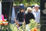 *EXCLUSIVE* Mila Kunis and Ashton visit the Hollywood Forever Cemetery