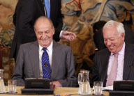 El Rey preside la reunion anual con la Fundacion Carolina en Madrid.