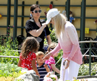 Elin Nordegren Woods and children visit Astrid Lindgren's Junibacken in Stockholm, Sweden - 09 Jul 2012