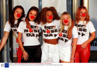 Spice Girls Pose For Comic Relief Red Nose Day Launch.