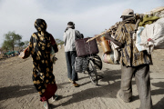 Refugees gather in Rum, Upper Nile State, on the border, Sudan - Jun 2012
