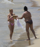 BARONESA THYSSEN DURING BIRTHDAY IN BARCELONA