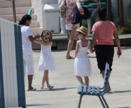 BARONESA THYSSEN DURING BIRTHDAY IN BARCELONA