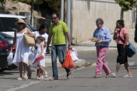 BARONESA THYSSEN DURING BIRTHDAY IN BARCELONA