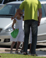 BARONESA THYSSEN DURING BIRTHDAY IN BARCELONA