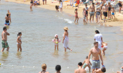 BARONESA THYSSEN DURING BIRTHDAY IN BARCELONA