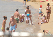 BARONESA THYSSEN DURING BIRTHDAY IN BARCELONA