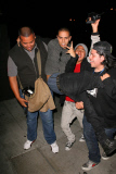 Evan Ross jumps into the arms of the paparazzi in Hollywood
