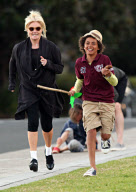 Sydney, NSW, Australia 14th July 2012

NON EXCLUSIVE: Hugh Jackman along with his parent and family went to the Art Gallery Of NSW and then for a late evening walk in Botanical Gardens.
Big Australia/KIRBAN