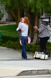 Marcia Cross waits for her kids in Santa Monica