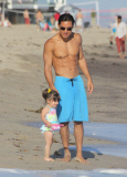 Mario Lopez has a fun day on the beach