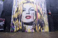 Artwork featuring Kate Moss by Thierry Guetta aka Mr Brainwash, New Oxford Street, London, Britain - 16 Jul 2012