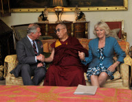 Prince Charles and Camilla Duchess of Cornwall meet the Dalai Lama, Clarence House, London, Britain - 20 Jun 2012