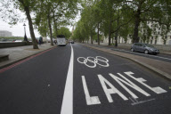 Olympic Games 2012 Traffic road lanes on the Embankment, London, Britain - 02 Jul 2012