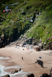 Rettungsaktion am Porthchapel Beach
