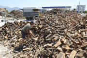 Timber yard in Thessalonica, Greece - 03 Jul 2012