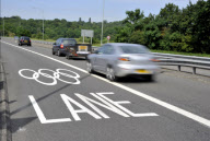 Olympic Traffic road lanes in Surrey, Britain - 20 Jun 2012