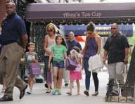 Katie Holmes and Suri Cruise Leaving Alice's Tea Cup