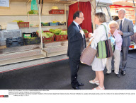 TULLE: Francois Hollande visits local market