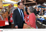 TULLE: Francois Hollande visits local market