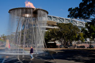Sydney Olympic Flame re-lit