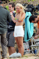 Tulisa Contostavlos Filming Her Music Video On The Beach In Hawaii