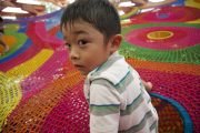Artist crochets playgrounds for children - Jul 2012