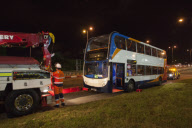 Cyclist killed by Olympic Bus, London, Britain - 01 Aug 2012