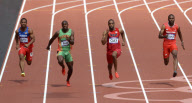 The 2012 London Olympic Games, Athletics, Men's 100m, Britain - 04 Aug 2012