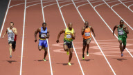 The 2012 London Olympic Games, Athletics, Men's 100m, Britain - 04 Aug 2012
