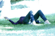 Semi-Exclusive... Brigitte Nielsen Getting Drunk In A Park