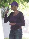 Semi-Exclusive... Brigitte Nielsen Getting Drunk In A Park