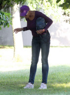 Semi-Exclusive... Brigitte Nielsen Getting Drunk In A Park