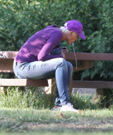 Semi-Exclusive... Brigitte Nielsen Getting Drunk In A Park