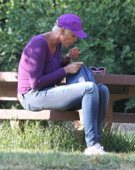 Semi-Exclusive... Brigitte Nielsen Getting Drunk In A Park