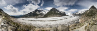 Der Aletschgletscher in der Schweiz