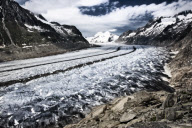 Der Aletschgletscher in der Schweiz