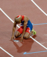The 2012 London Olympic Games, Athletics, Men's 400m Hurdles, Britain - 06 Aug 2012