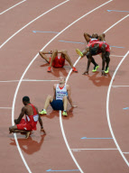 The 2012 London Olympic Games, Athletics, Men's 400m Hurdles, Britain - 06 Aug 2012
