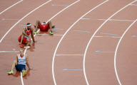The 2012 London Olympic Games, Athletics, Men's 400m Hurdles, Britain - 06 Aug 2012