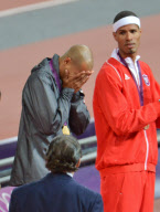 The 2012 London Olympic Games, Athletics, Men's 400m Hurdles, Britain - 06 Aug 2012